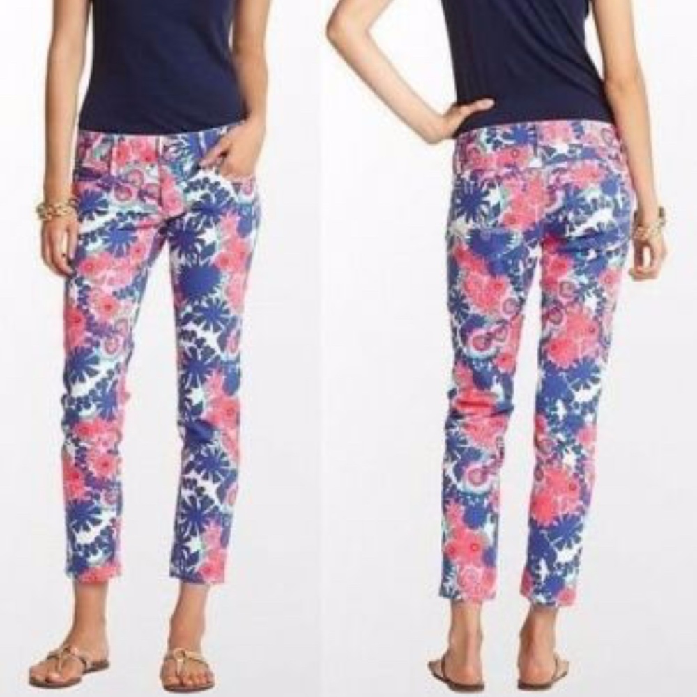 Lilly Pulitzer Worth Skinny Mini Cropped Jeans
